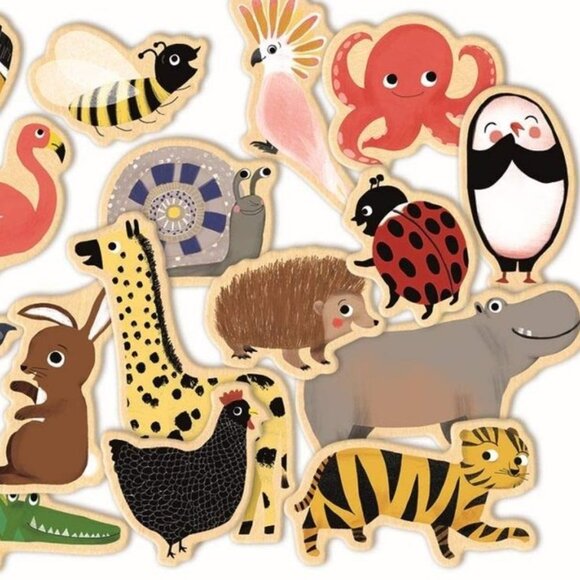 New Sealed Djeco Magnimo Wooden Magnetic Animals for 2 Years Plus - Picture 10 of 15